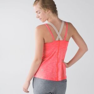 Lululemon Run For Gold Tank Coral Beige Size 2